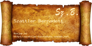 Szattler Bernadett névjegykártya